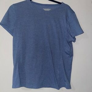 Royal Robbins Coolmax Polyester Cotton Blend Blue Short Sleeve T-Shirt Womens XL